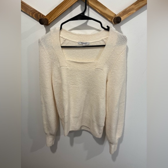 EUC- MADEWELL- MELWOOD SQUARE NECK PULLOVER SWEATER- XS - Picture 1 of 5